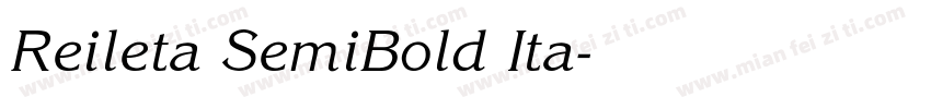 Reileta SemiBold Ita字体转换